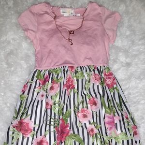 Pink Girls floral dress 6x